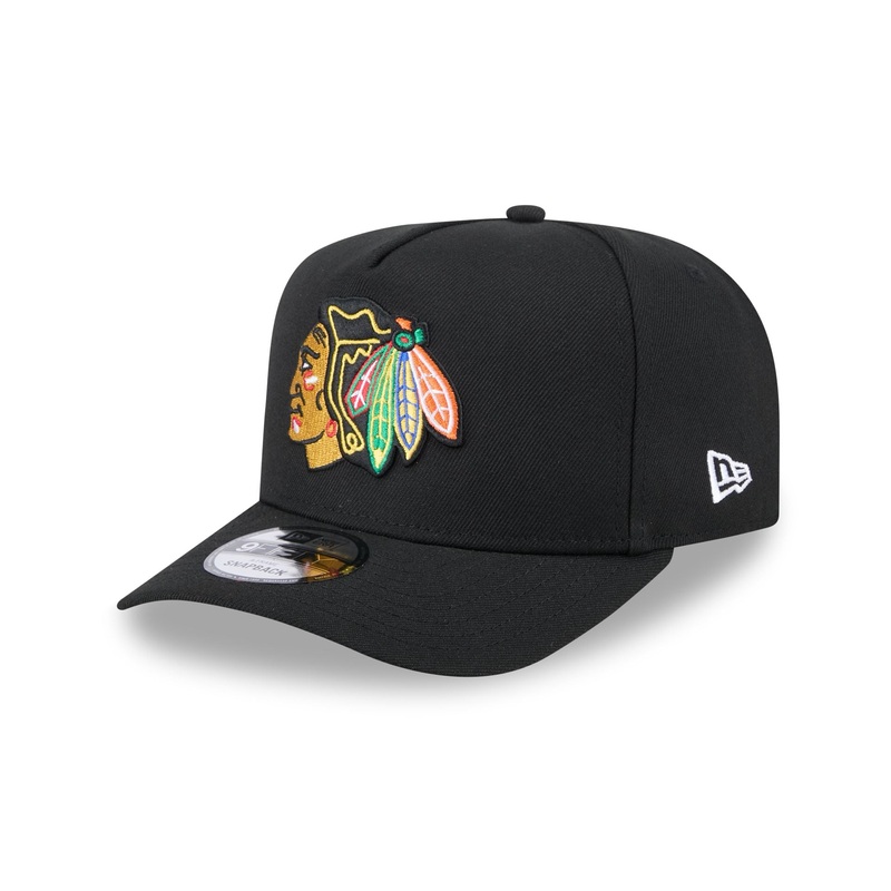 Chicago Blackhawks Team 9FIFTY A-Frame Snapback Hat One Size