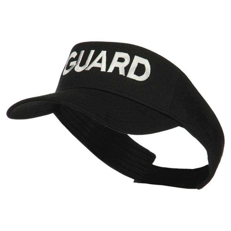 Guard Embroidered Cotton Twill Sun Visor Black One Size