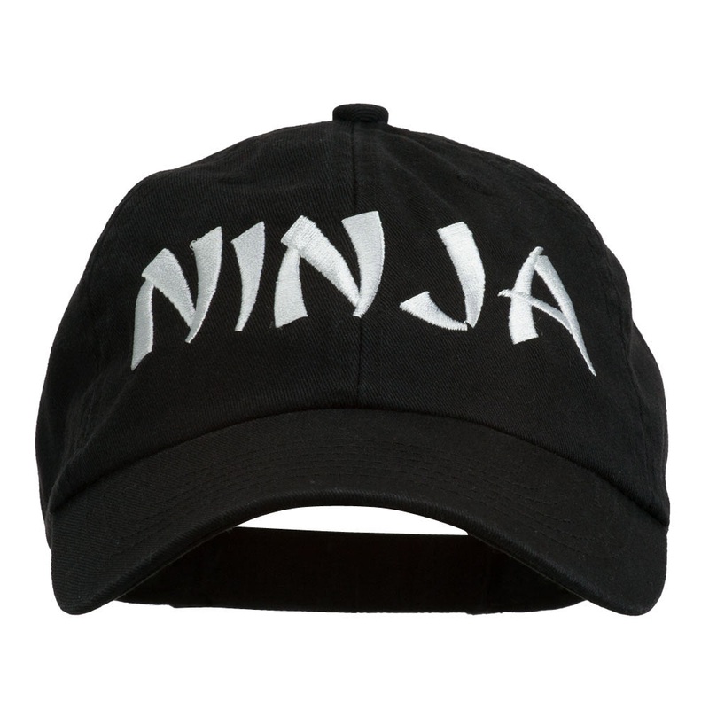 Halloween Ninja Embroidered Low Profile Washed Cap Black One Size