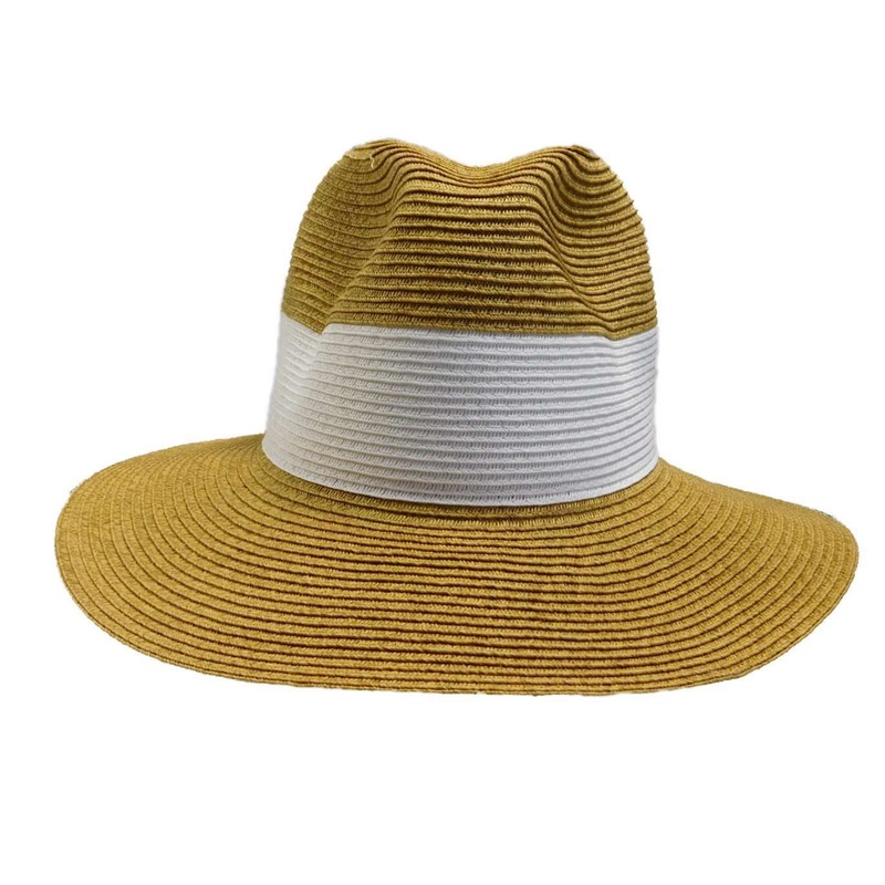 Large Brim Straw Safari Hat White