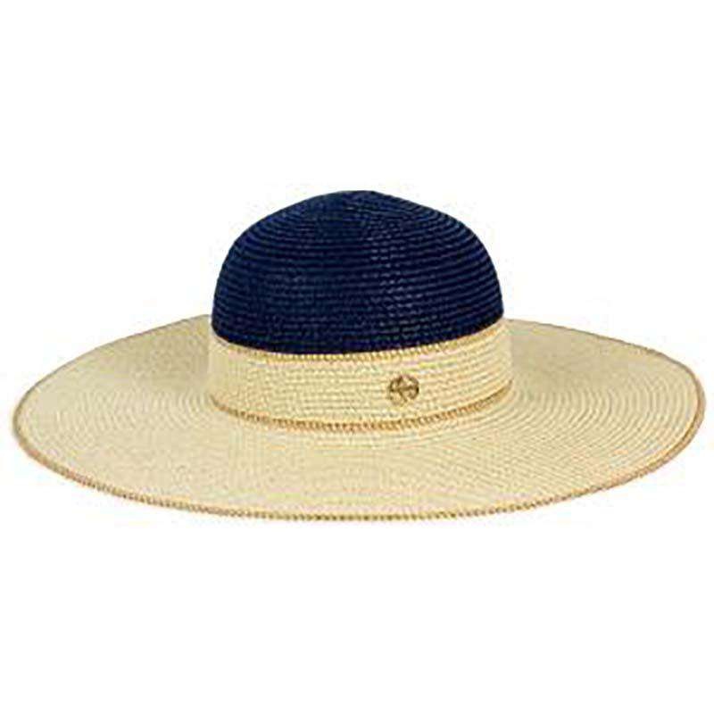 Navy and Natural Summer Floppy Hat – Adrianne Vittadini Natural