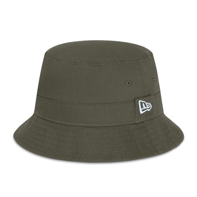 New Era Essential Cotton Bucket Hat – Olive S