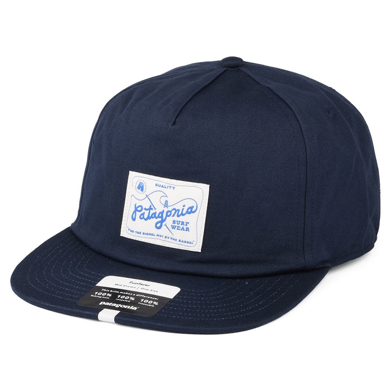 Patagonia Hats Quality Surf Label Funfarer Baseball Cap – Navy Blue Adjustable
