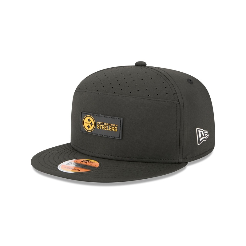 Pittsburgh Steelers 2025 Sideline Hot Weather Split Panel 9FIFTY Snapback Hat One Size