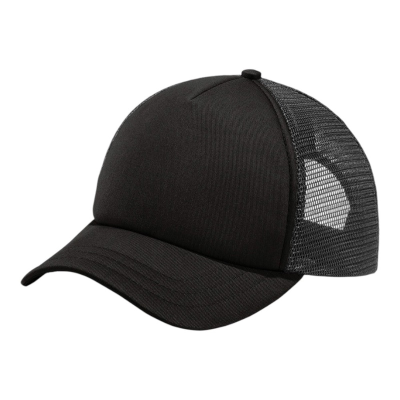 Port Authority C936 5-Panel Twill Foam Trucker Cap Black/ Black