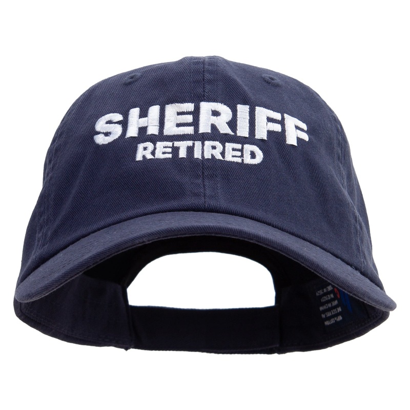 Sheriff Retired Embroidered Low Profile Dyed Cotton Twill Cap Navy One Size