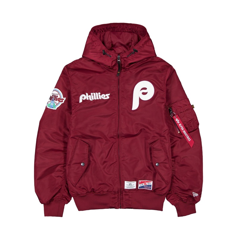 Alpha Industries x Philadelphia Phillies Cooperstown L-2B Hooded Bomber Jacket S