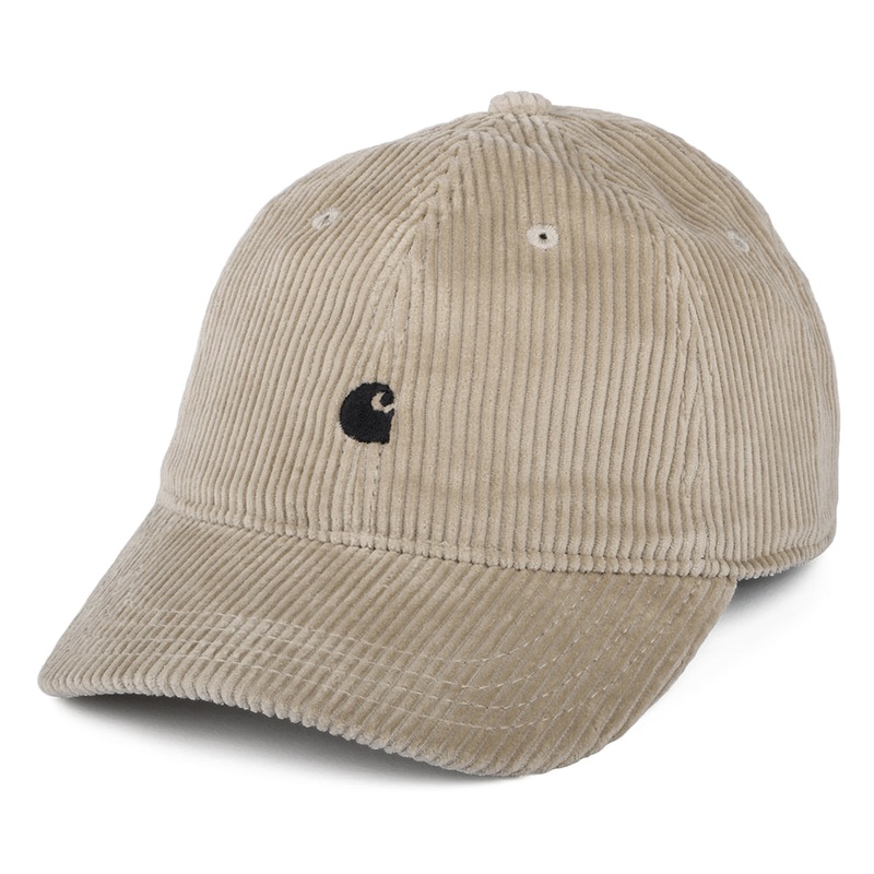 Carhartt WIP Hats Harlem Corduroy Baseball Cap – Beige Adjustable