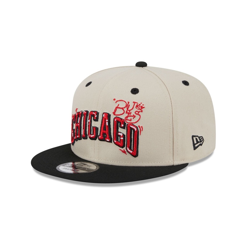 Chicago Bulls Team Art 9FIFTY Snapback Hat One Size