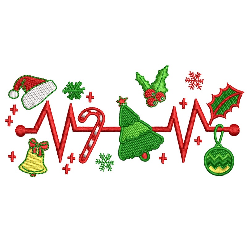 Christmas Decorations with Eletocardiography Christmas Decorations with Eletocardiography One Size