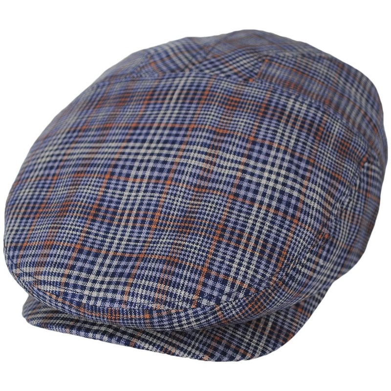 Duch Linen Plaid 5 Panel Ivy Cap MIDNIGHT BLUE PLAID S