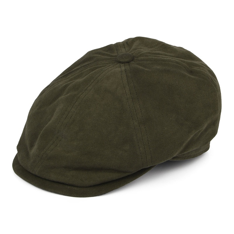 Failsworth Hats Hudson Cotton Canvas Newsboy Cap – Khaki-Navy 55