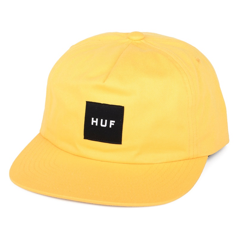 HUF Box Logo Unstructured Snapback Cap – Yellow Adjustable