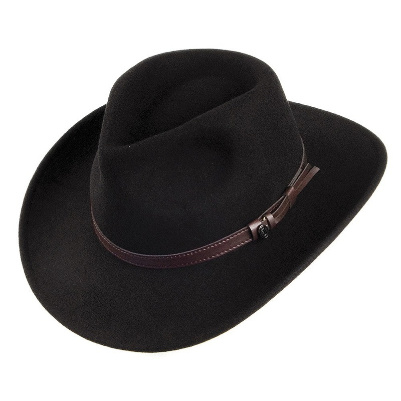 Jaxon & James Crushable Outback Hat – Black S