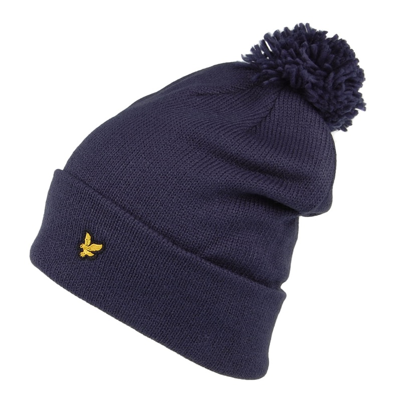 Lyle & Scott Hats Knit Bobble Hat – Dark Navy 1-Size