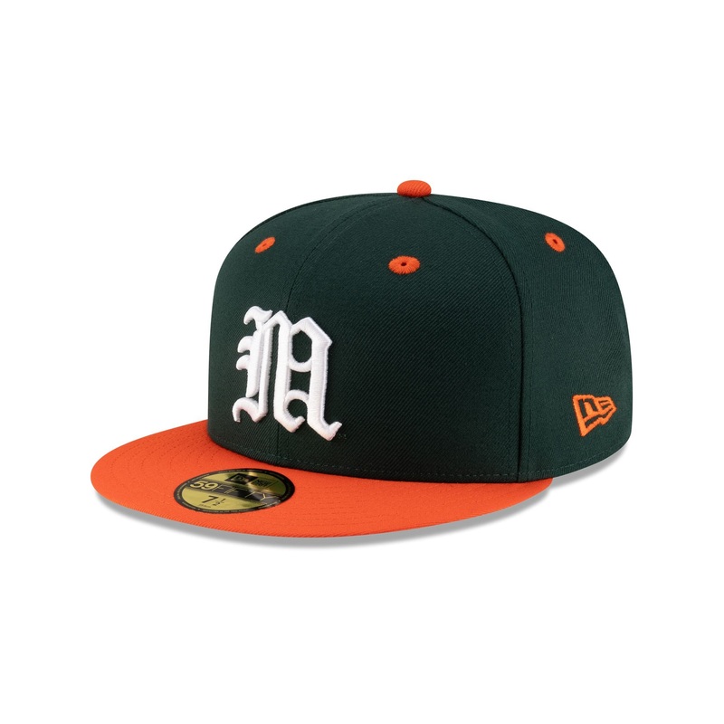 Miami Hurricanes Dark Green 59FIFTY Fitted Hat 7