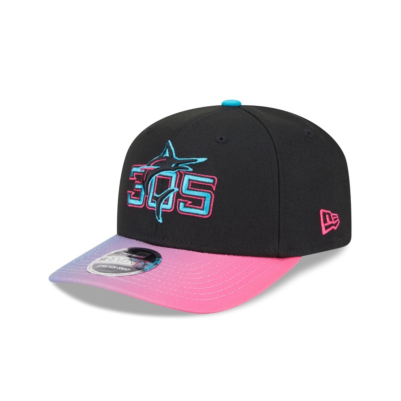 Miami Marlins City Connect 9SEVENTY Stretch-Snap Hat One Size