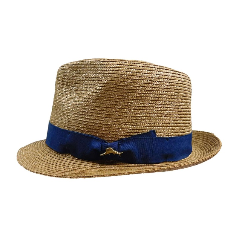 Tommy Bahama Wheat Braid Fedora Hat Taupe S/M
