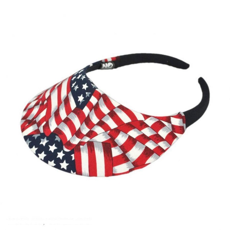 USA Flag Midsize Visor RED/WHITE/BLUE ONE SIZE FITS MOST