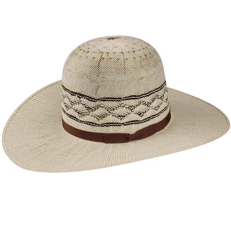 Verdi Open Bangora Cowboy Hat Ivory/Brown 6 5/8