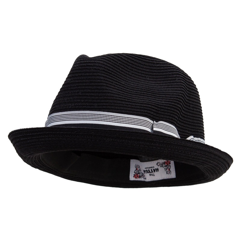 Waterproof Crushable Upbrim Fedora Black S-M