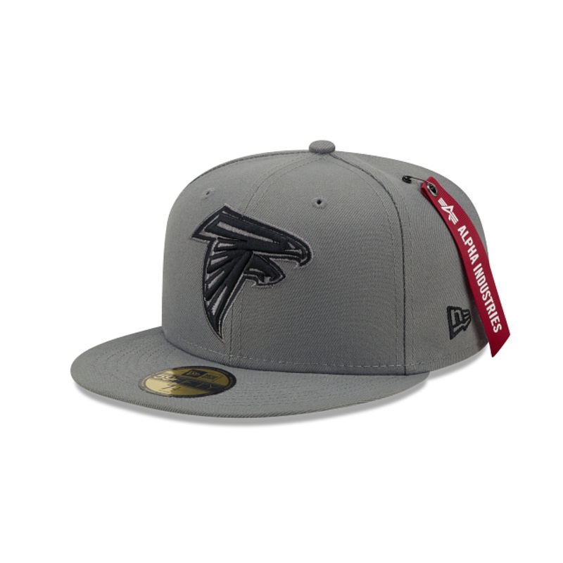 Alpha Industries X Atlanta Falcons Gray 59FIFTY Fitted Hat 7