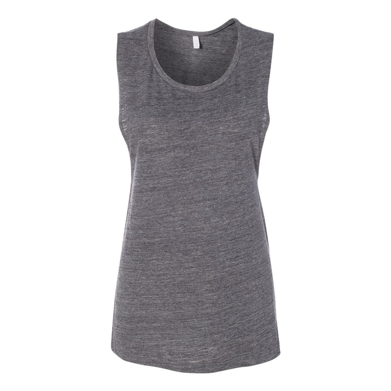 Bella + Canvas 8803 Women’s Flowy Scoop Muscle Tank – Asphalt Slub Asphalt Slub S