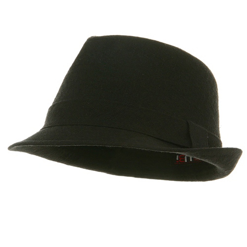 Big New Linen Fedora Hat Black XL