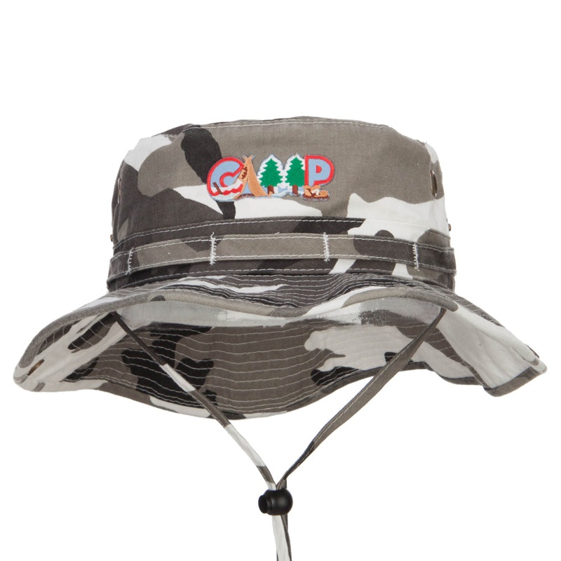 Camping Fun Patched Washed Hunting Hat City M
