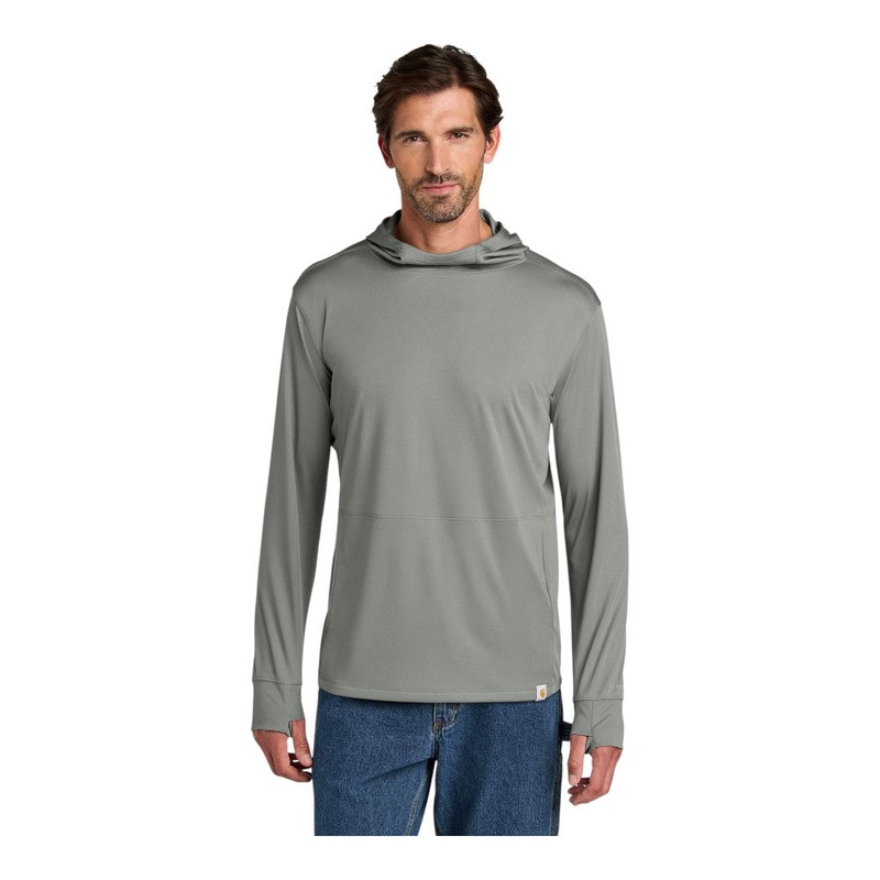 Carhartt CT106923 Force Sun Defender Long Sleeve Hooded T-Shirt Asphalt Grey S