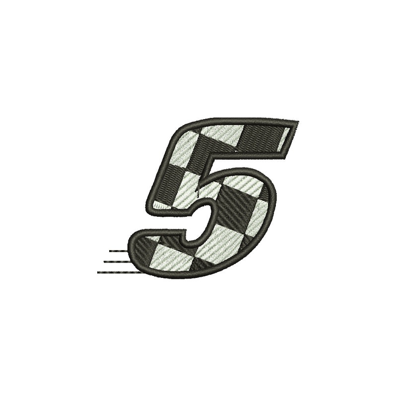 Checkered Flag Numbers – 5 Default Title One Size
