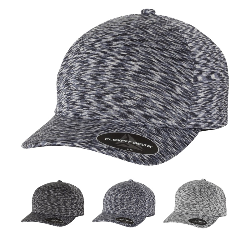Flexfit Delta Seamless Unipanel Cap – 280 Melange Black S/M