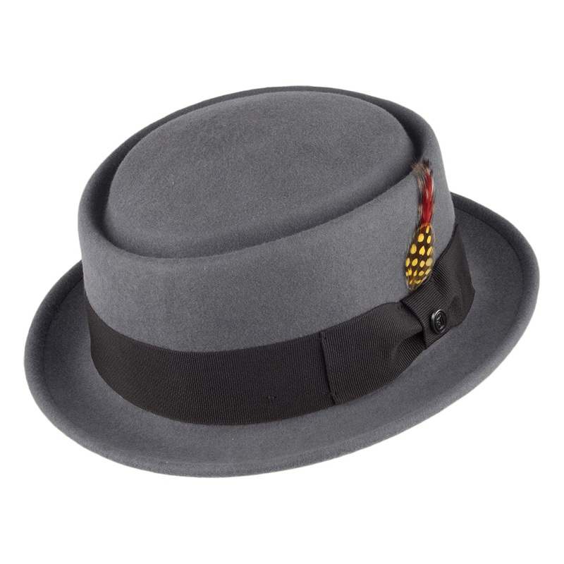 Jaxon & James Crushable Wool Pork Pie Hat – Grey S
