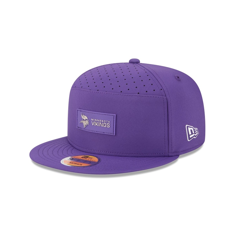 Minnesota Vikings 2025 Sideline Hot Weather Split Panel 9FIFTY Snapback Hat One Size