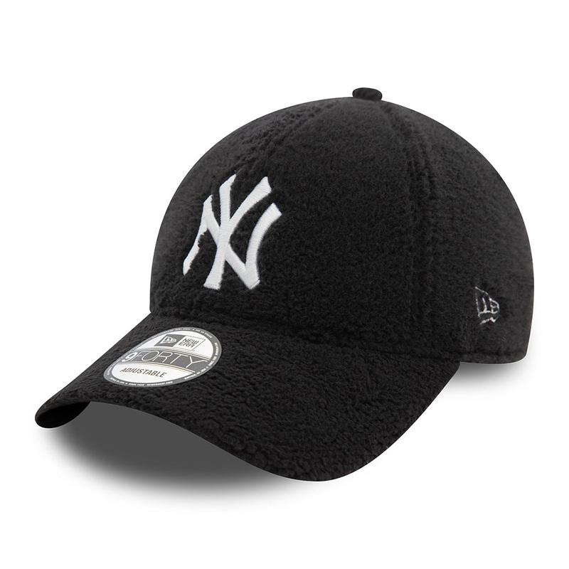 New Era 9FORTY New York Yankees Baseball Cap – MLB Borg – Black-White Adjustable