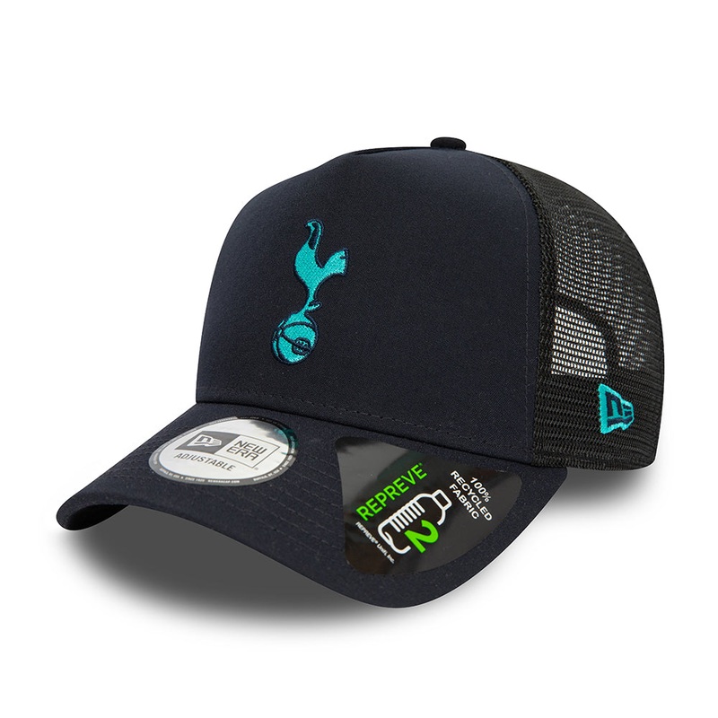 New Era Tottenham Hotspur FC A-Frame Trucker Cap – Repreve Seasonal Pop – Navy-Teal Adjustable