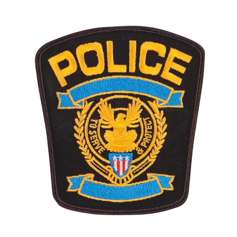 Police to Serve and Protect Patches Gold One Size