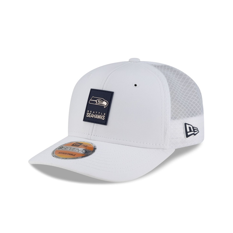 Seattle Seahawks 2025 Sideline Hot Weather White 9SEVENTY Trucker Hat One Size