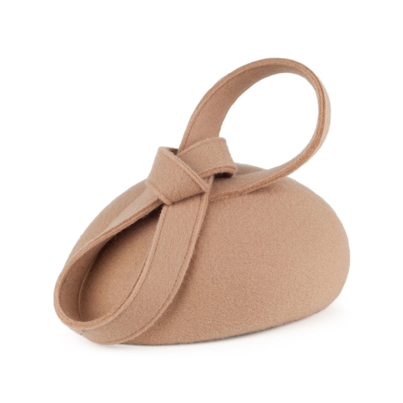 Whiteley Hats Carlita Pillbox Hat With Swirl – Camel 1-Size