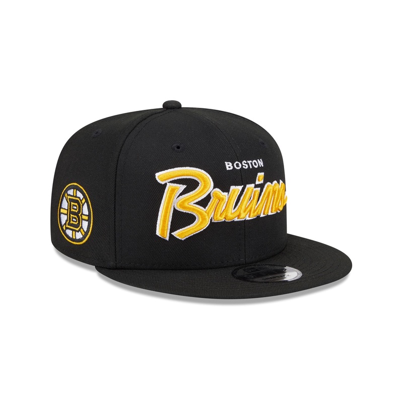 Boston Bruins Script 9FIFTY Snapback Hat One Size