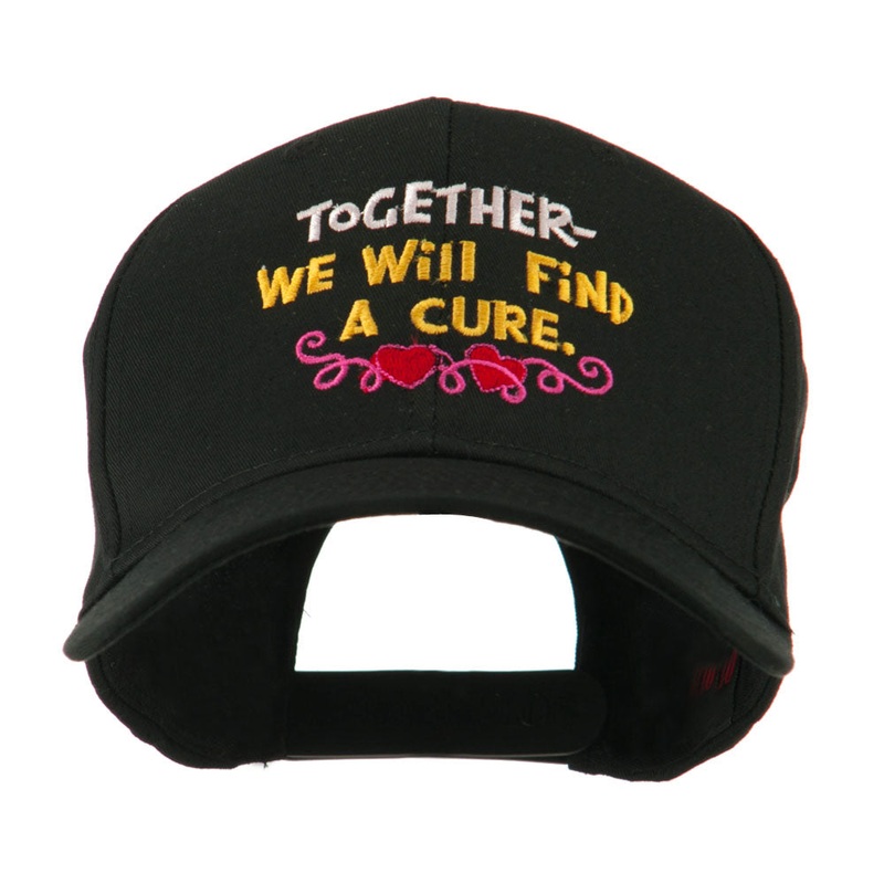 Cancer Cure Saying Embroidered Cap Black One Size