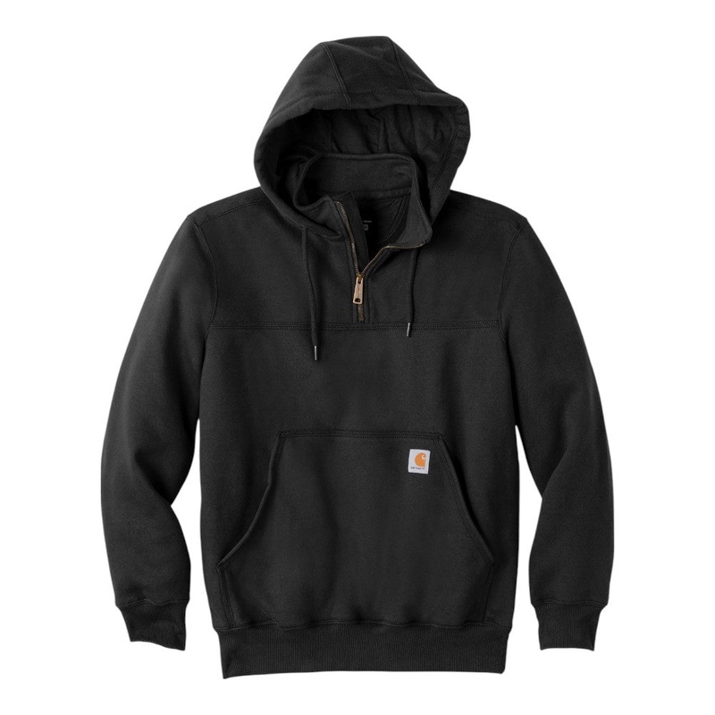 Carhartt CT100617 Rain Defender Paxton Heavyweight Hooded Zip Mock Sweatshirt Black S