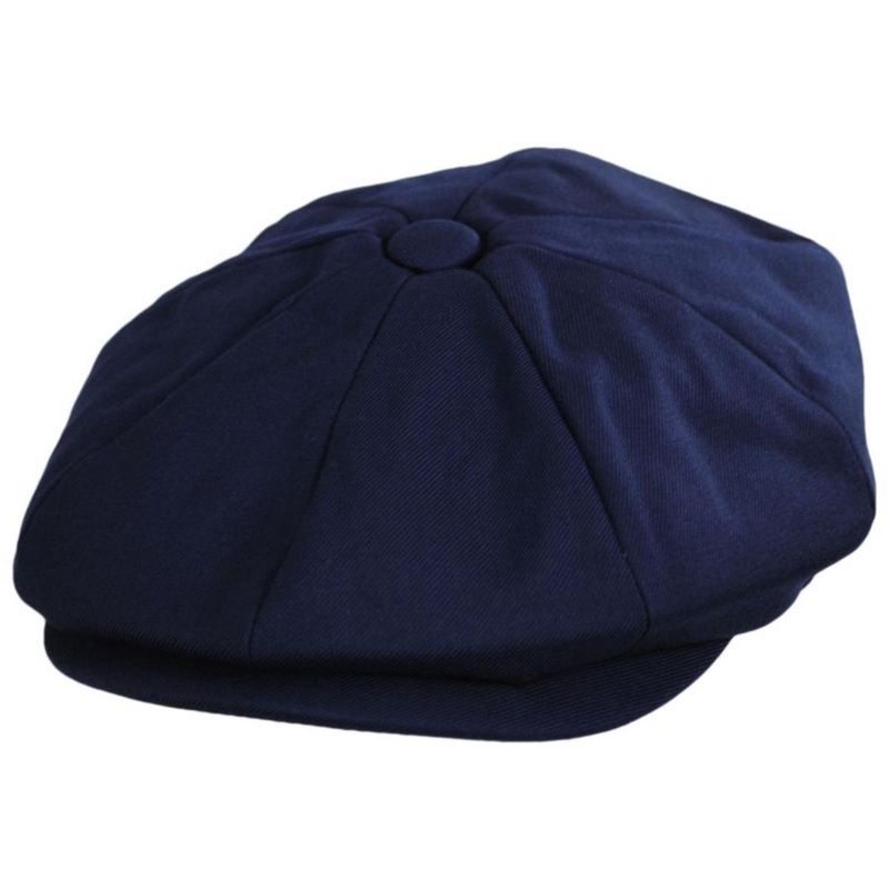 Cheltenham Wool Twill Newsboy Cap NAVY BLUE S