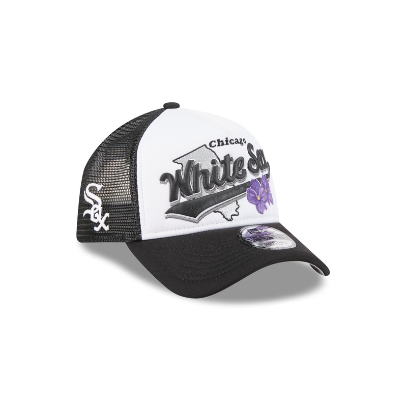 Chicago White Sox State Flower 9FORTY A-Frame Trucker Hat One Size