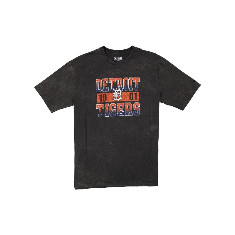 Detroit Tigers Oversized Washed Black T-Shirt S