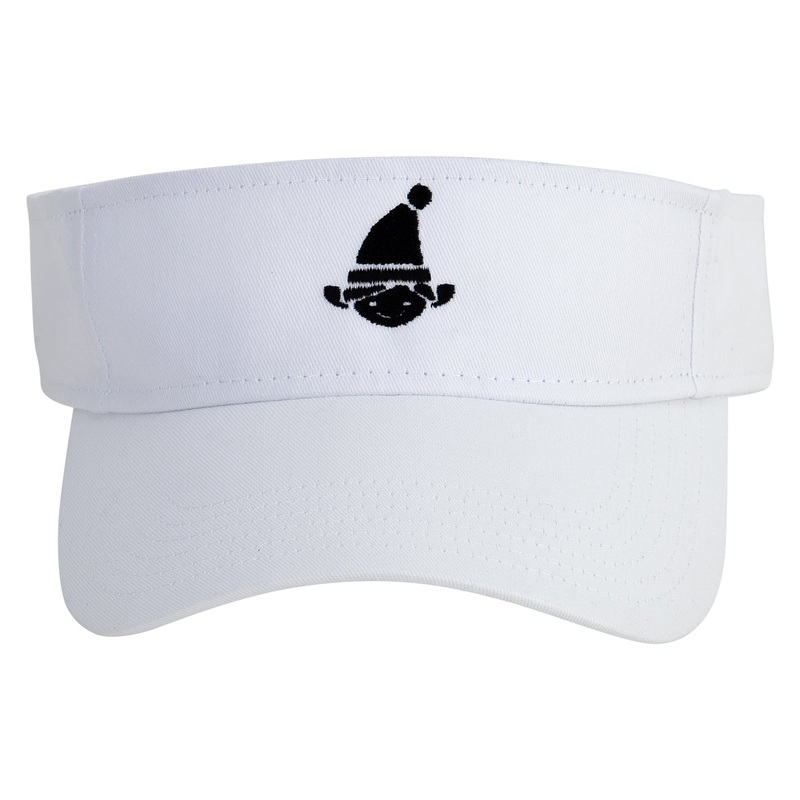 Elf Embroidered Cotton Twill Sun Visor White One Size