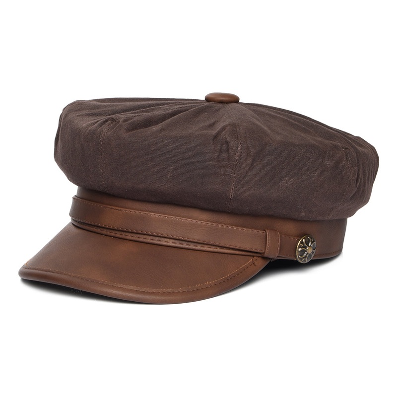 Jaxon & James Rebel Motorcycle Cap – Brown S