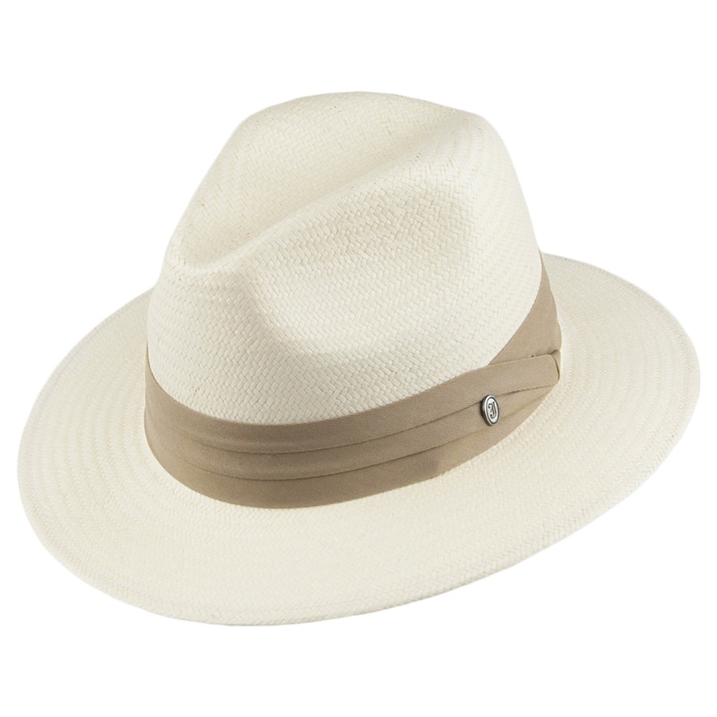 Jaxon & James Toyo Safari Fedora with Khaki Band – Ivory S
