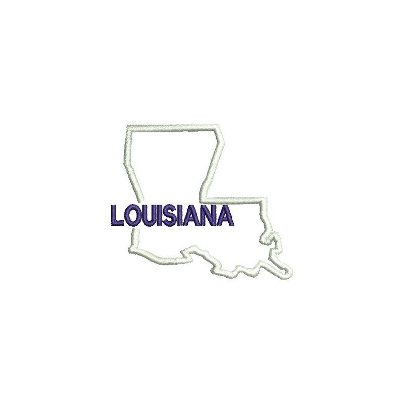Louisiana with Map Outline Default Title One Size