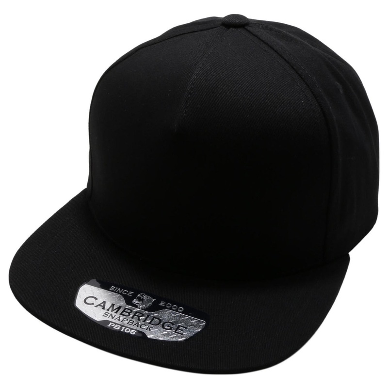 Pit Bull Cambridge PB106 5 Panel Cotton Snapback Hat Black